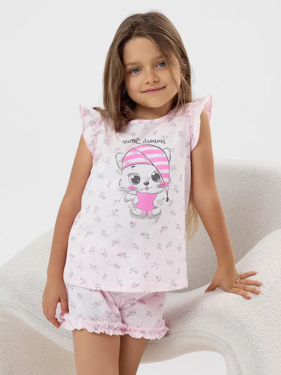 J-kids Evde Giyilen Pamuklu Şortlu Pijama 150411461 Pembe