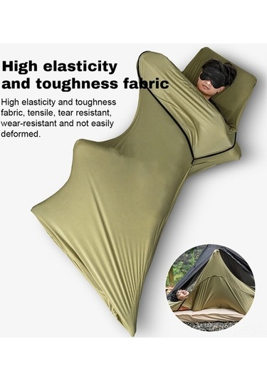 Pazly Yumuşak Nefes Alabilir Uyku Tulumu İçliği - Hafif Gri, Uzun Ömürlü, Taşınabilir Gri