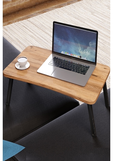 Intergo-Eticaret Renkli Laptop Sehpası Katlanabilir Yatak Koltuk Üstü Kahvaltı Bilgisayar Sehpası