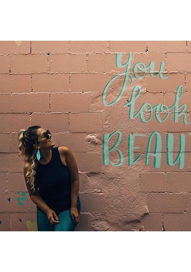 Uzun Boncuklu Püskül Küpeler - Çizgili Bohem Saçaklı Sarkan Küpe Mavi