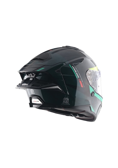 Axor Brutale Kryptıc Full Face Kapalı Kask Parlak Siyah - Yeşil