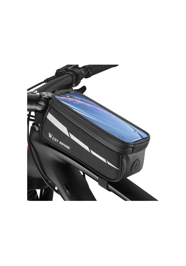 West Biking 7'' Bisiklet Cep Telefonu Gidon Çantası Siyah