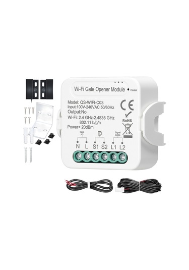 Folinda Tuya Wifi Akıllı Garaj Kapısı Kontrolörü - Uzak Kumanda, Zamanlama, Cihaz Paylaşımı, Google Home & Alexa Uyumlu