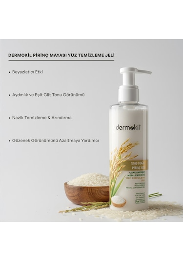 Dermokil Pirinç Mayası Yüz Temizleme Jeli 200 Ml