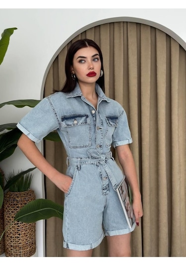 Tone Denim Tulum Açık Mavi