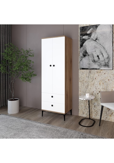 Kalender Dekor Silvia-1 Slv02, 2 Kapaklı, 2 Çekmeceli Gardırop