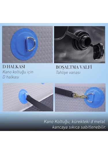 Cawooo Koltuklu Şişme Kano 2 Kişilik