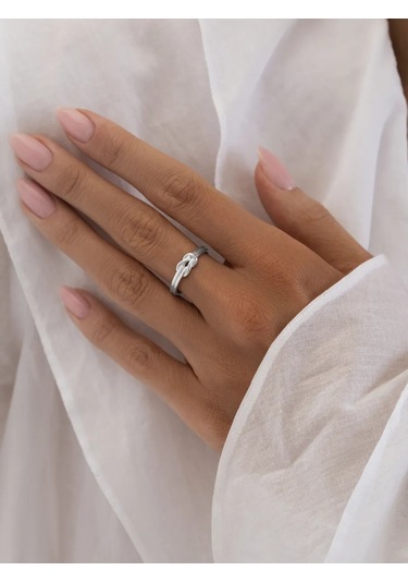 Sılverme 925 Ayar Gümüş Çift Deniz Düğüm Halkası 388928136 Gümüş