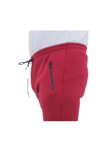 Starbattal Büyük Beden Fermuarlı Eşofman Altı 3Ip 11517 Bordo-Bordo