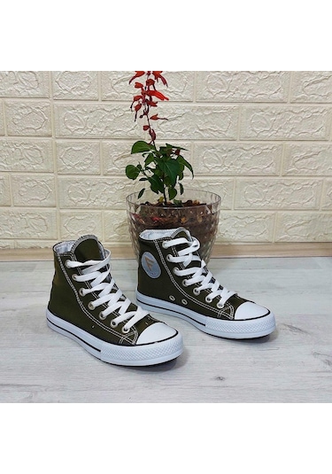 Fiyra 555 Haki Uzun Unisex Sneaker Keten Spor Ayakkabı 001