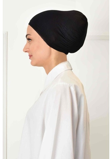 Geçmeli Dikişli Bone Siyah Çok Renkli