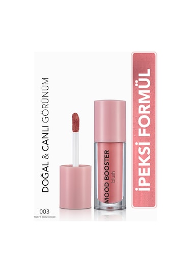 Flormar Yoğun Pigmentli Likit Allık (GÜL KURUSU) - Mood Booster Lbl. - 003 Thats Rosewood - 8682536043724