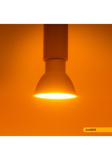 Zmr-121/b.aa 6 Lı 7w Gu10 Led Çanak Ampul Seti Amber Renk Mercekli 540lm Yüksek Verimli Aydınlatma