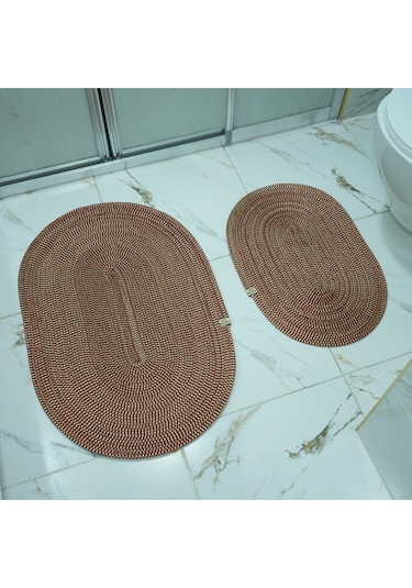 Zengin Supla 2'li Banyo Paspas Set Sarı - Kırmızı