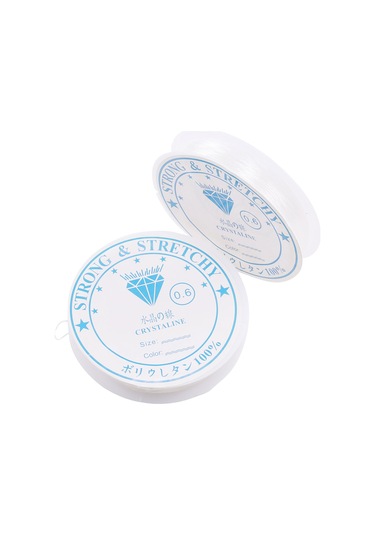 Leezsing 0.6mm Şeffaf Lastik İpi 12m - Evde Yapımı Bilezik, Gümüşlük Ve Dekoratif İçin El Sanatı Teli Diğer