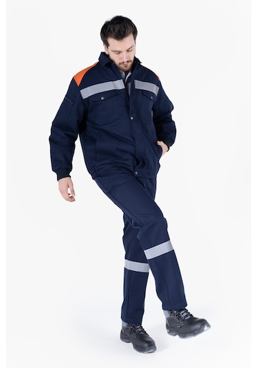 Çift Renkli Mont Pantolon İş Takımı