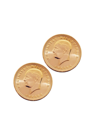 Tuğrul Kuyumculuk 2 Adet Eski Tarihli Ata Lira Cumhuriyet Altını