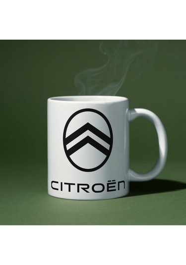 Applucky Citroen Logo Tarihçesi Baskı Kupa Bardak Beyaz