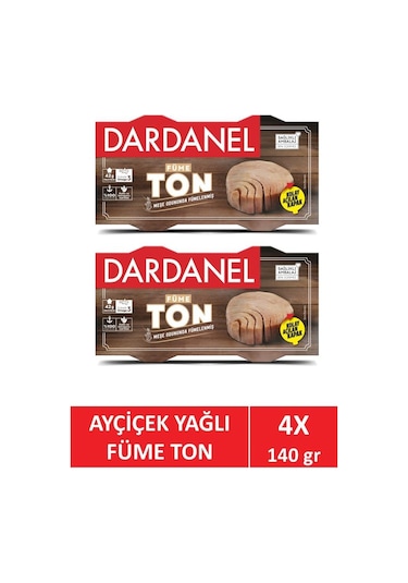 Dardanel Ayçiçek Yağlı Füme Ton 4 X 140 Gr