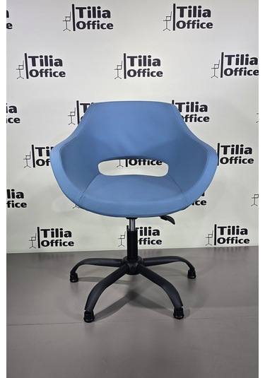 Monaco Çalışma Kesim Kuaför Koltuğu Yonca Sabit Siyah Ayak Açık Mavi