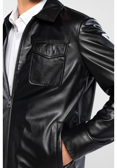 Tamer Tanca Erkek Hakiki Deri Siyah Deri Mont 415 K-2470 Erk Dr Mont Y/25 Sıyah Dr Siyah