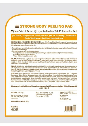 Mjcare Strong Vücut Peeling Pad 3'lü