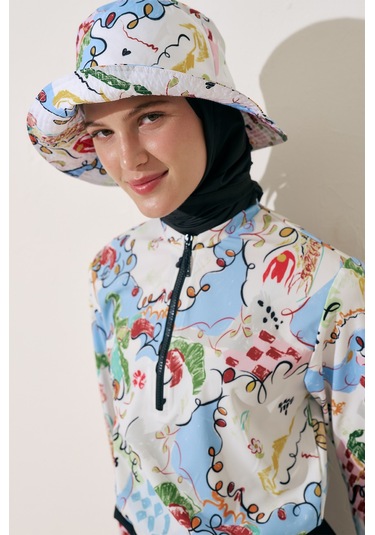 Eşarp Detaylı Bucket Şapka Summer Summer
