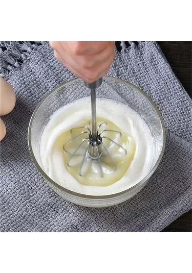 Ulzyvf Yarı Otomatik Yumurta Çırpıcı Gümüş Kaplı, 304 Paslanmaz Çelik Yumurta Makinesi Gümüş