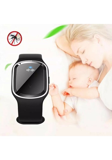 Kangvka Pembe Ultrasonik Sivrisinek Kovucu Bileklik Saatli Usb Şarjlı Doğal Yağlı Tabanlı Yenilikçi M2 2. Nesil