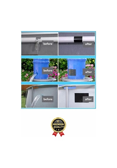 5 Adet Ekstra Güçlü Dayanıklı Su Geçirmez Sızdırmaz Yalıtım İzolasyon Siyah Tamir Bandı 10 Mt 48 Mm