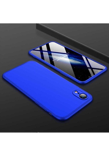 Apple Uyumlu iPhone Xr 6.1 Kılıf Zore Ays Kapak Mavi