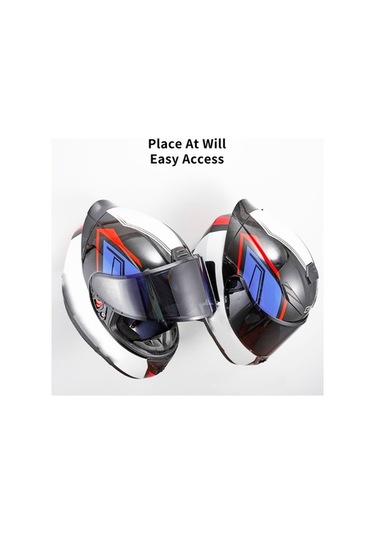 Ulzyvf Döner Çift Toplu Motosiklet Kask Askısı - Duvar Montajlı, 180 Dönüş