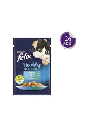 Felix Somon Ve Sardalyalı Kedi Yaş Mama 85 Gr 26 Adet