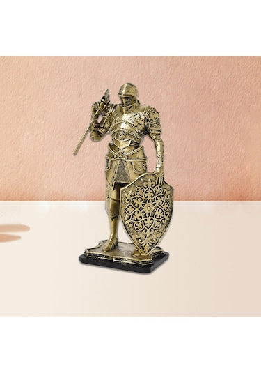 Suntek Şövalye Heykeli Hediye Koleksiyon Heykelciği Altın