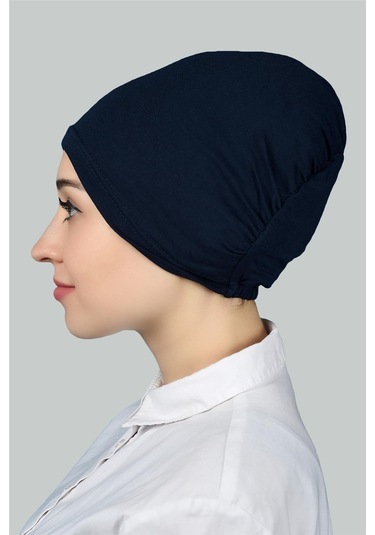 Altobeh Hazır Pratik Geçmeli Lastikli Tesettür Bone - Lacivert