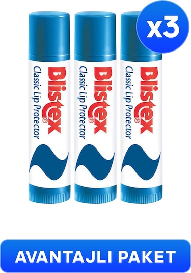 Blistex Classic Lip Protector SPF10 Dudak Koruyucusu 3 x 4.25 G