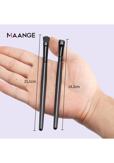 Wezone Maange 3'lü Göz Makyaj Fırçası Seti: Far, Kaş Ve Yumuşatıcı Fırçalar - Doğal Renk Geçişi, Dayanıklı Nilon Tüyler