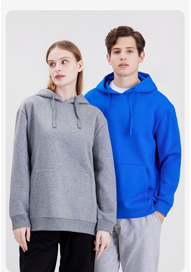 Erkek Polar Kapüşonlu Sweatshirt Düz Renk Günlük Sweatshirt Kızıl
