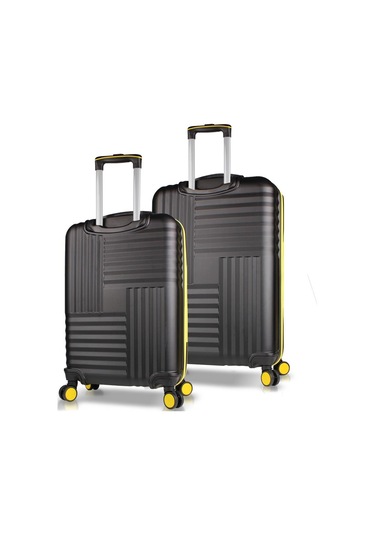 My Valice Puzzle Abs Orta Ve Büyük Boy Siyah 2'li Valiz Seti Siyah
