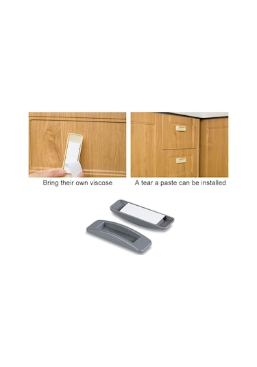 Yifomall Cam Kapı Ve Pencere İçin Zırhlı Yapıştırıcı, Çabuk Kurulum, Çaba Tasarrufu, Delme Yok, Gri 2 Adet , Abs Malzeme, Dayanıklı Tutucu