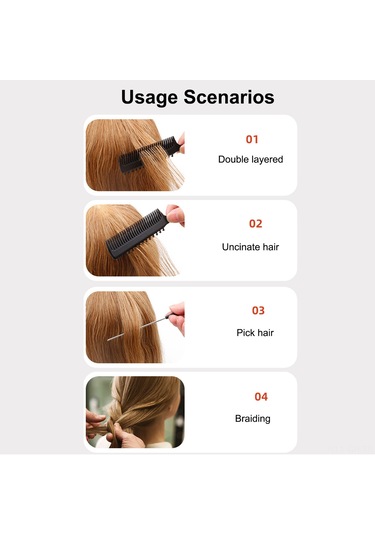 Singree R-21173 Model Saç Boyama Tüpü Seti - 3'lü Paket, Bölümlü Boyama İçin Çelik İğne Tarak, Pa+abs Malzeme