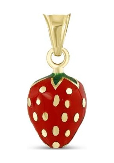 14 Ayar Strawberry Tasarım Altın Kolye Ucu Altın