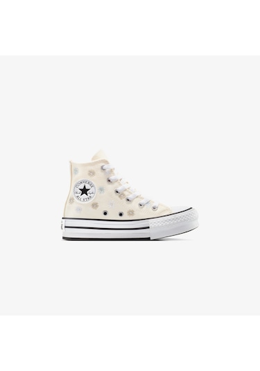 Converse Chuck Taylor All Star Platform Florals Çocuk Krem Sneaker A13448c Krem