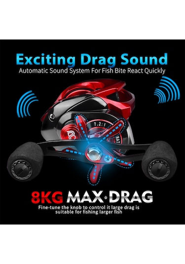 Gajeena Proberos Vhc120 Sağ El Metal Balık Makinesi - 8kg Fren Gücü, 3+1 Rulman, 7.2:1 Dişli Oranı