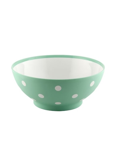 Benekli Renkli Yuvarlak Salatalık Kase Tabak 3 Litre 25.5x25.5x11