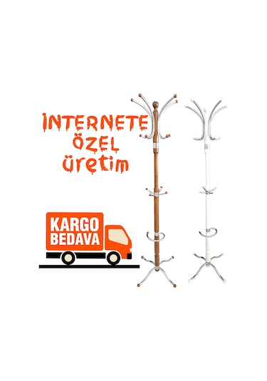 Tolunay Portmanto Ayaklı Askılık - Palmiye Model