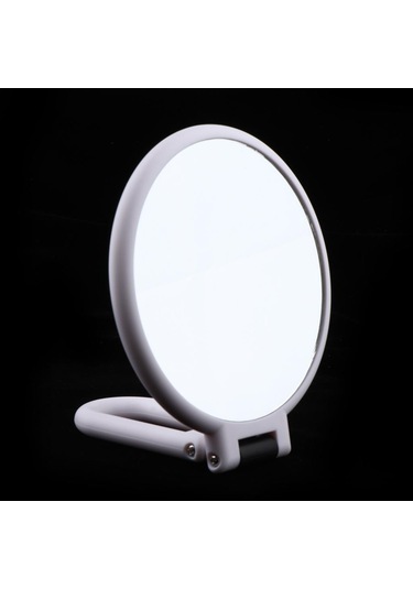 Suntek Yuvarlak El Çift Taraflı Makyaj Aynası Büyüteç Ayna Beyaz