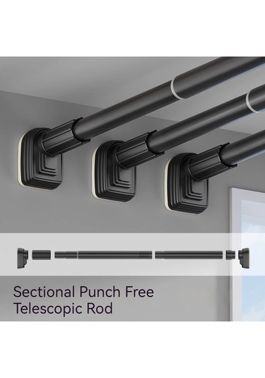 2.7 M'ye Kadar Ayarlanabilir Paslanmaz Çelik Duş Perdesi Çubuk Çok Renkli