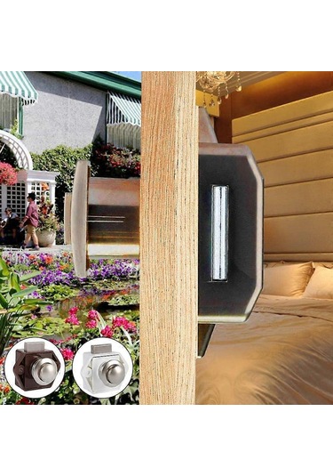 Adet Basmalı Düğme Mandalı Anahtarsız, Mobilya Kapı Kilidi Tokası, Rv Karavan Dolabı Kalın Mobilya İçin Düğme Mandalı Kilidi Beyaz