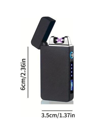 Trendooze Gaojunshop01 Mavi Usb Şarjlı Çift Ark Çakmak, Hediye Seçimi Mavi